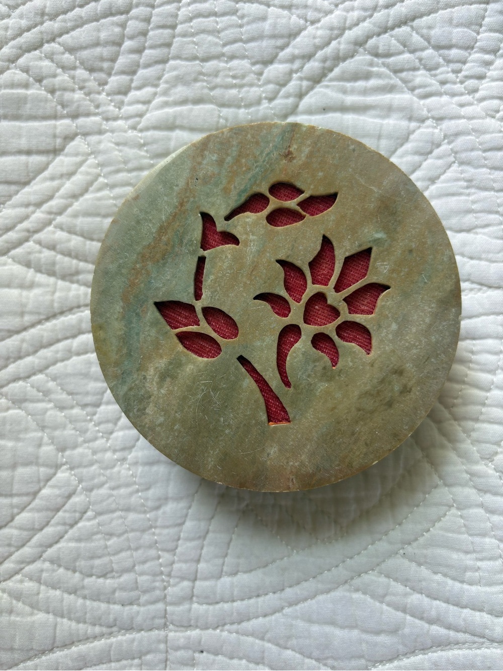 Marble Round Trinket Dish with Lid